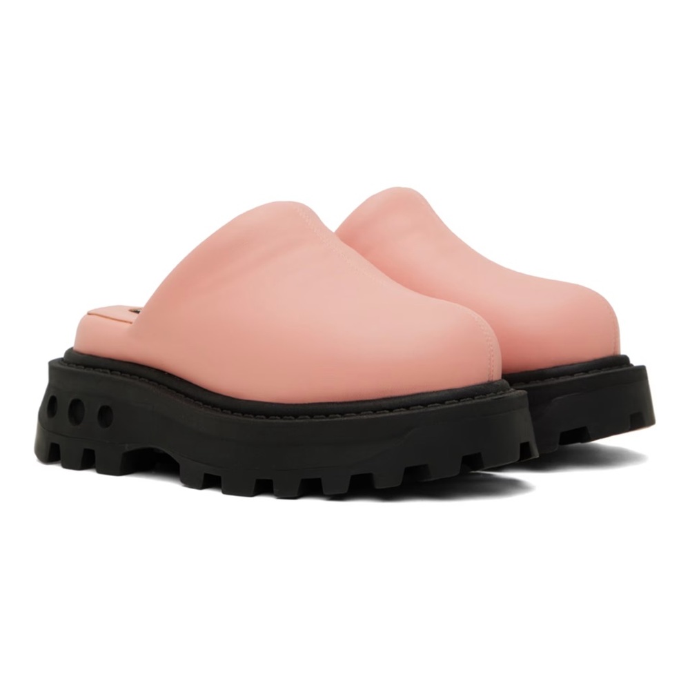 Simon Miller Pink Grip Bubble Clog Mule Platform Shearling Size 37 EU 7 US - Picture 11 of 12